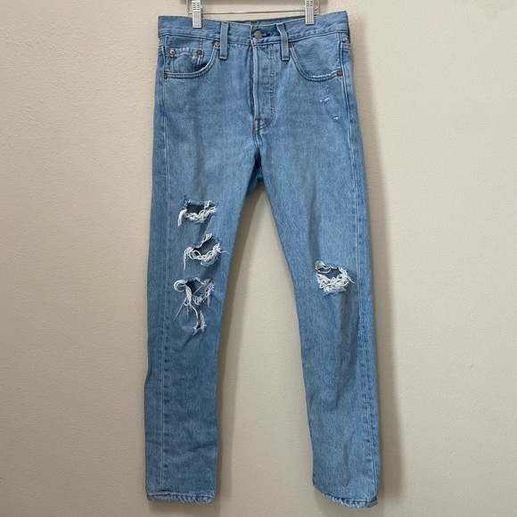 Levi’s button fly distressed jeans - Picture 2 of 7